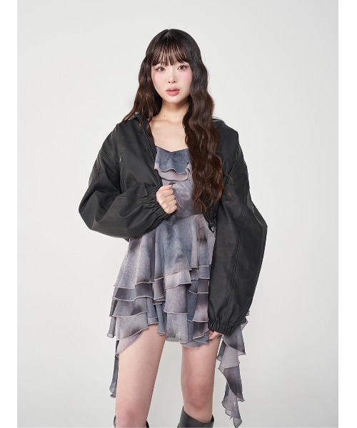 Darich（ダーリッチ） コート アウター スウェットフーディーレザー