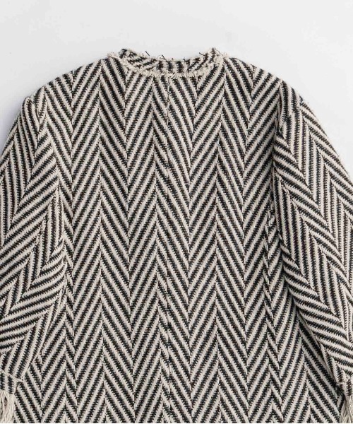 MAISON SPECIAL（メゾンスペシャル） ノーカラーコート コート Fringe