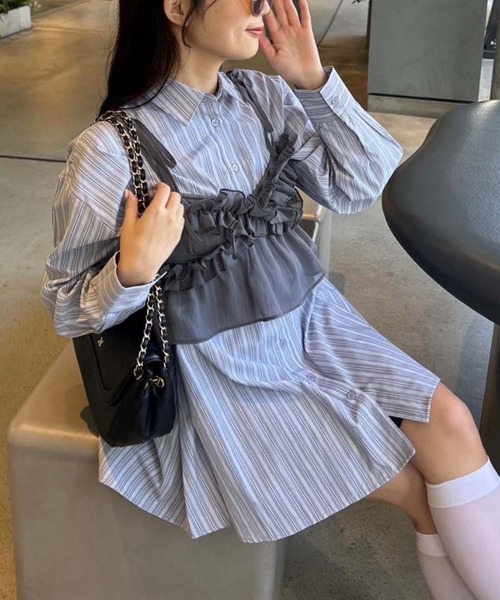 one after another NICE CLAUP シャツ ブラウス ビスチェセット/マルチ