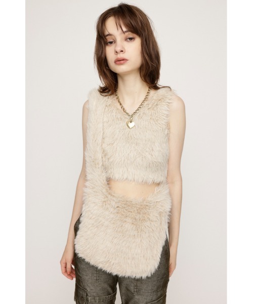 SLY（スライ） タンクトップ ノースリーブ MIX SHAGGY TANK ミックス