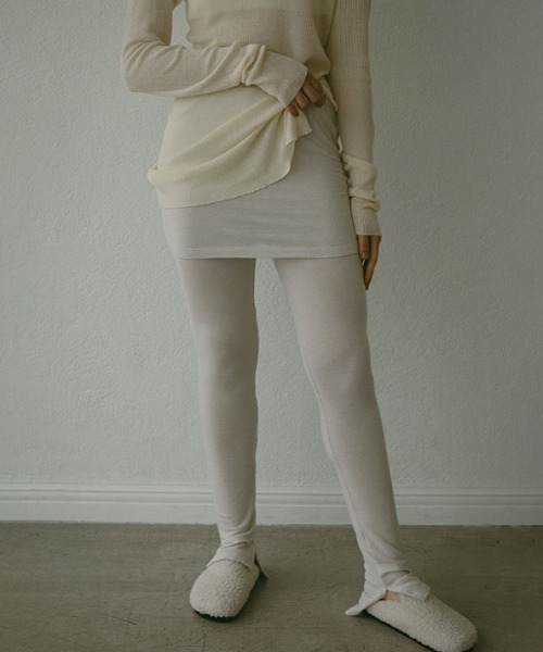 ETRE TOKYO（エトレトウキョウ） レギンス スパッツ カットソースリム