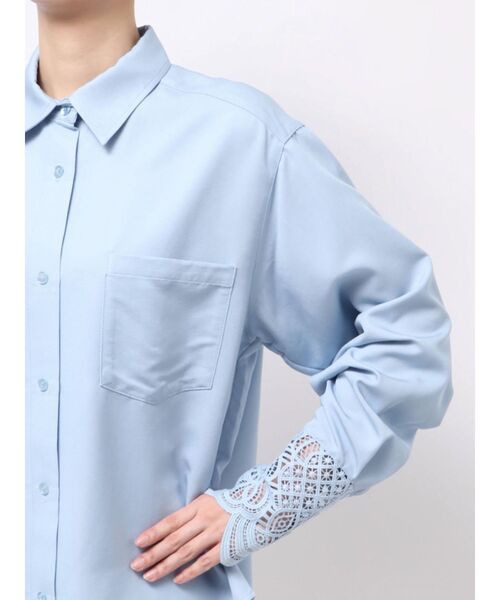 LAGUNAMOON（ラグナムーン） ブラウス シャツ レースカフスシャツ