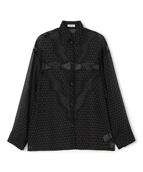 DES PRES（デプレ） シャツ ブラウス シルクドットプリント レギュラー