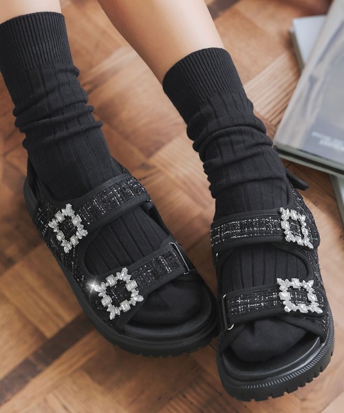 KOBE LETTUCE（神戸レタス） サンダル キルティングorツイード