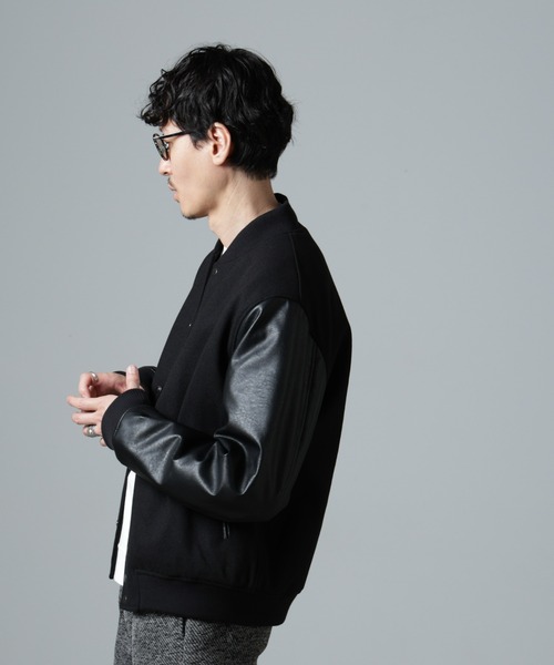 NANO universe（ナノ・ユニバース） スタジャン フェイクレザー中綿