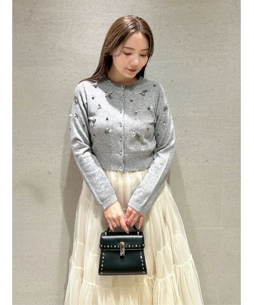 CELFORD（セルフォード） カーディガン ペタルビジューカーディガン