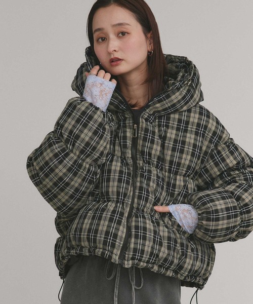 ad thie（アドティエ） ダウンコート ダウンジャケット チェック