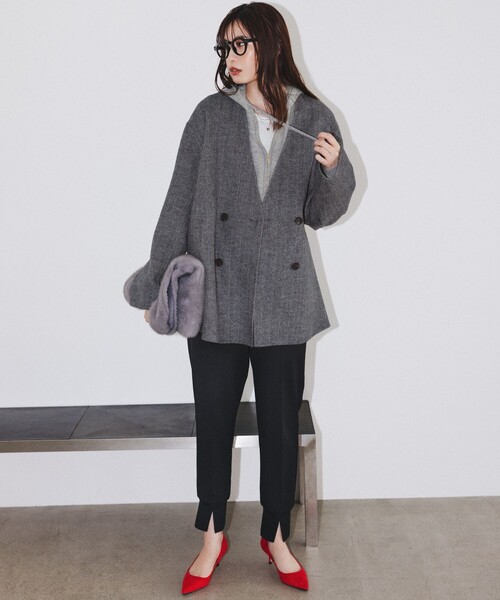 ICB（アイシービー） ノーカラーコート コート WoolRever ノーカラー