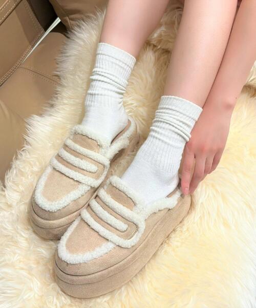 ESPERANZA（エスペランサ） サンダル SNSで話題！ふわもこボアサボ