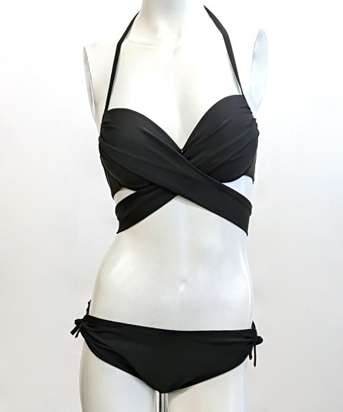 REMUR 水着 「3点セット」 クロスデザインホルターネックセパレート