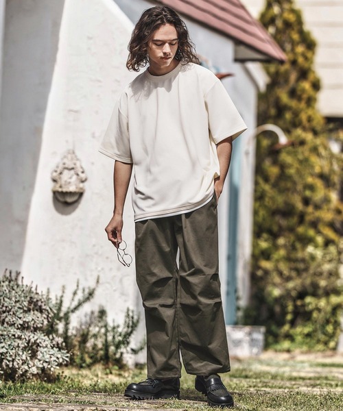 CAMBIO（カンビオ） パンツ mp13579- 綿バイオストライプ膝タック