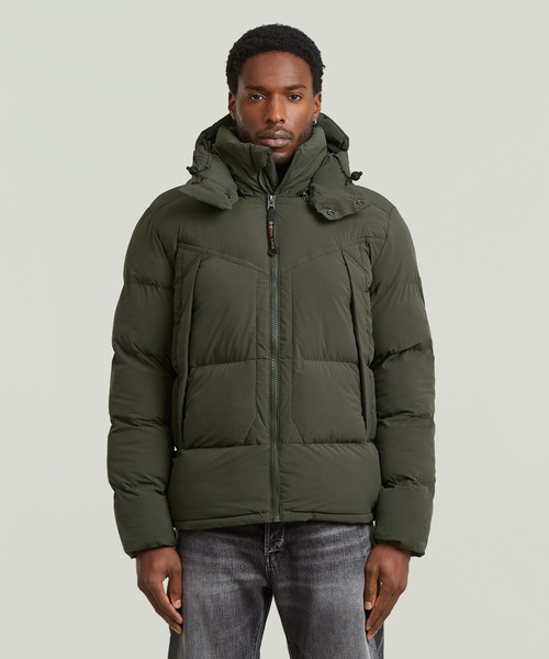 G-STAR RAW ダウンジャケット ダウン G-WHISTLER PADDED HOODED JACKET