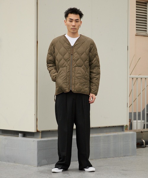 TAION（タイオン） ダウンジャケット ダウン MILITARY V NECK W-ZIP