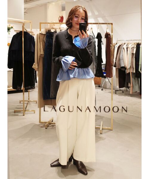 LAGUNAMOON（ラグナムーン） カーディガン ペプラムドッキングニット