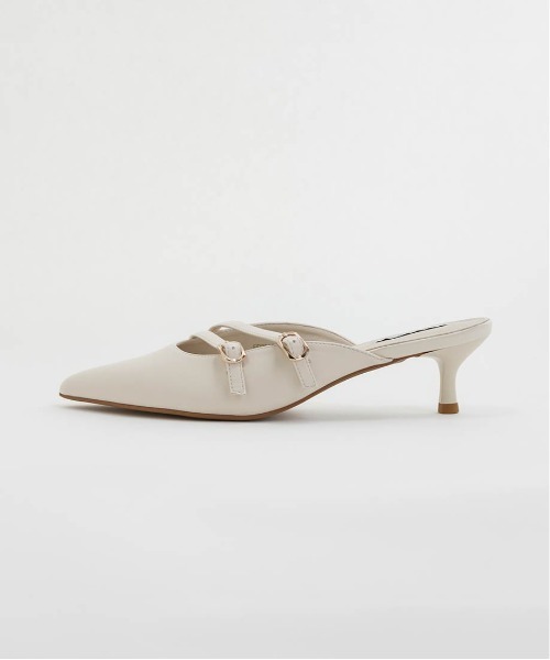 RANDA（ランダ） パンプス ダブルストラップポインテッドトゥミュール