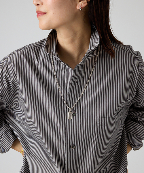 TICCA（ティッカ） ブラウス シャツ プレミアムスクエアビッグシャツ