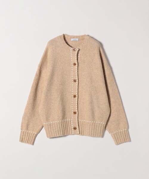 SHIPS any カーディガン any:「手洗い可能」ステッチ デザイン ルーズ