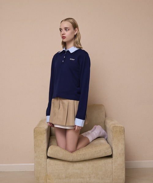 EIMY ISTOIRE（エイミーイストワール） ニット セーター ダブルカラー