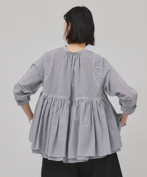 Curensology（カレンソロジー） ブラウス シャツ /ストライプ
