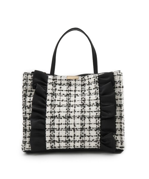 ITS'DEMO（イッツデモ） ハンドバッグ フリルツイードミニトート