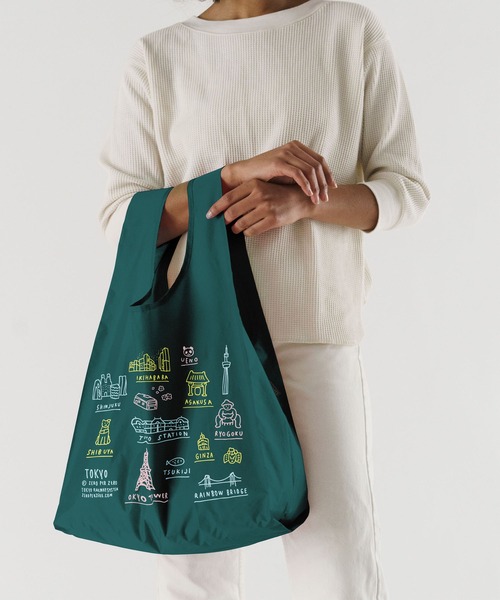 BAGGU（バグゥ） エコバッグ STANDARD BAGGU 551.TOKYO MAP マラカイト