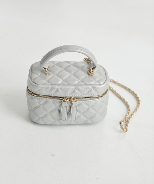 ANGIE ショルダーバッグ バッグ キルティングミニバニティーバッグ