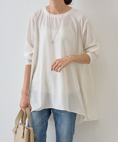 BEARDSLEY（ビアズリー） tシャツ 後ろドレープTブラウス レディース