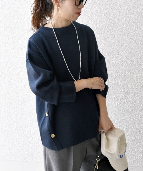 SHIPS any ニット セーター any:「手洗い可能」ミラノリブ スタンド