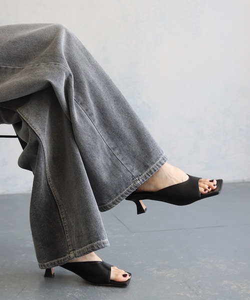 cheriella サンダル 「cheriella」ワイドスクエアミュールサンダル