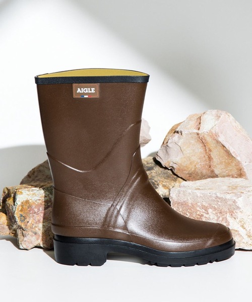 AIGLE（エーグル） レインシューズ 長靴 ビソン2 ラバー ミドルブーツ