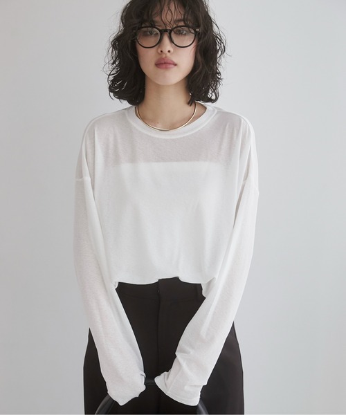 ANGIE tシャツ スラブ シアートップス レディース : ZOZOTOWN Yahoo!店