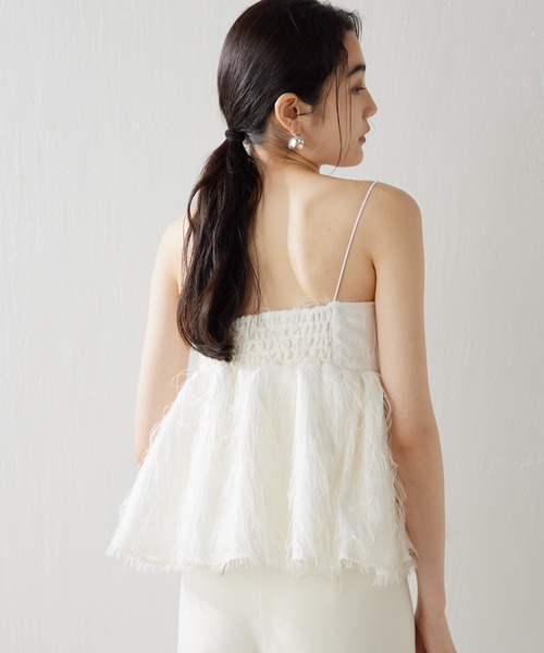 Whim Gazette（ウィム ガゼット） シャツ ブラウス フェザーキャミ