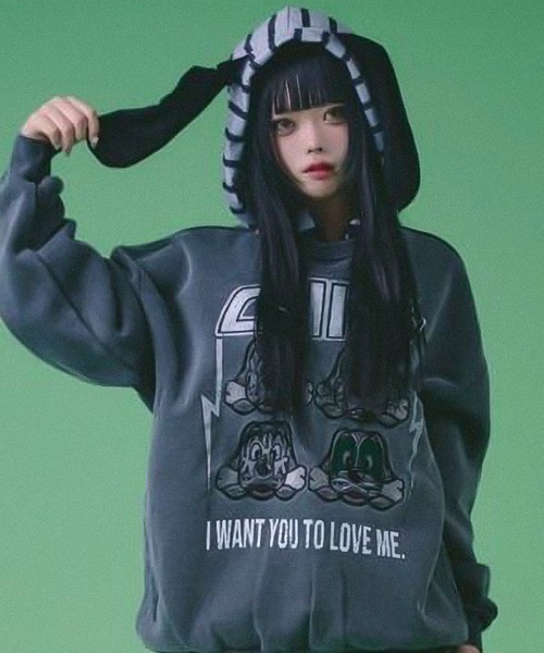 GALFY（ガルフィー） トレーナー スウェット A'GEM/9 × .kom ちぃ〜っ