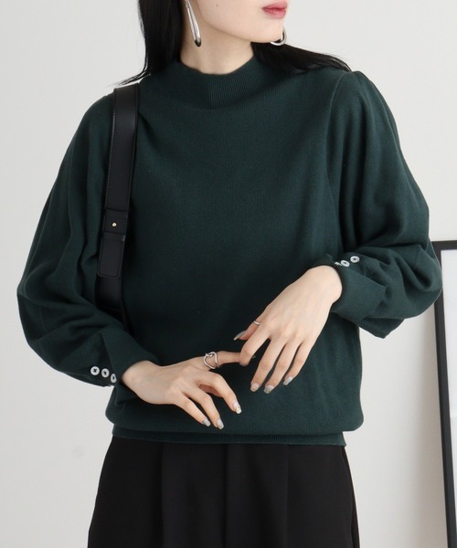 atONE（アットワン） ニット セーター ハイネックバルーンスリーブ