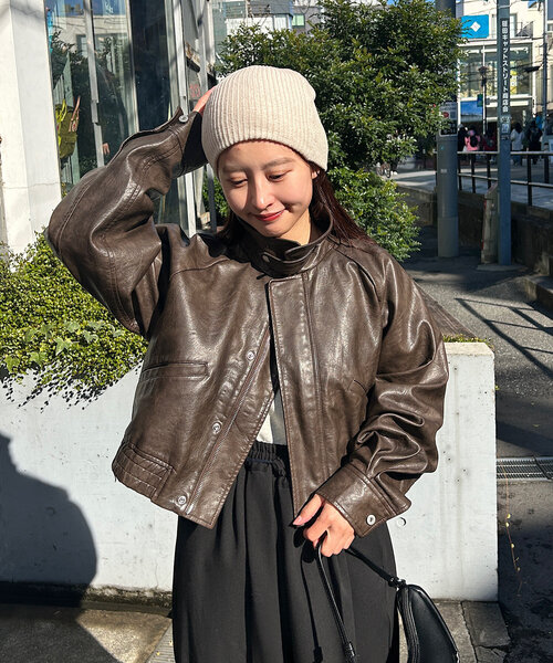 Kastane（カスタネ） ブルゾン アウター 「2サイズ展開」フェイク