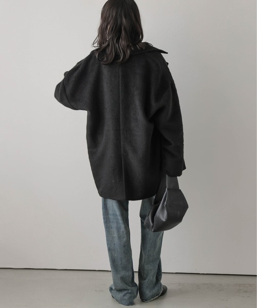 Lajour ピーコート pコート 「日本製」シャギーミドルコート