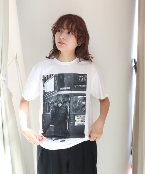 fridge tシャツ 「OASIS」オアシス LONDON BUS PHOTO メンズ