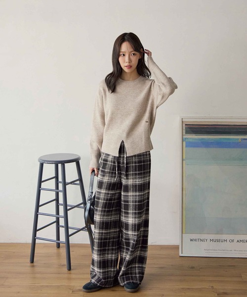 パンツ チェックイージーワイドパンツ レディース : ZOZOTOWN Yahoo!店