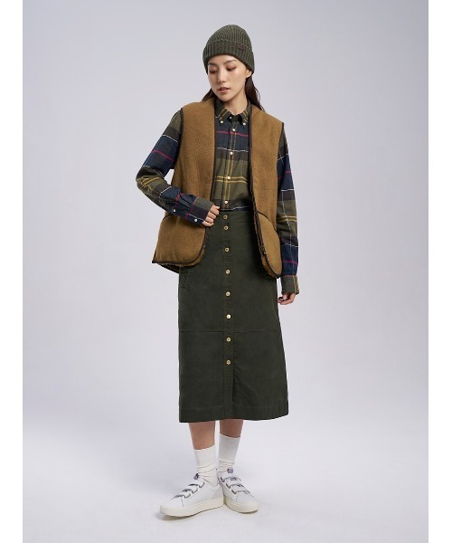 Barbour（バブアー） ベスト ジレ フロントジップ ファー ライナー