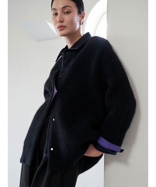 ELENDEEK（エレンディーク） カーディガン CNラクーンミックスダブル