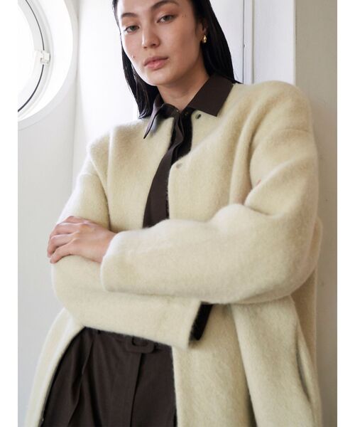 elendeek ウール混紡 ベージュ カーディガン サイズ01 elendeek ウール