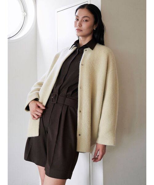 ELENDEEK（エレンディーク） カーディガン CNラクーンミックスダブル