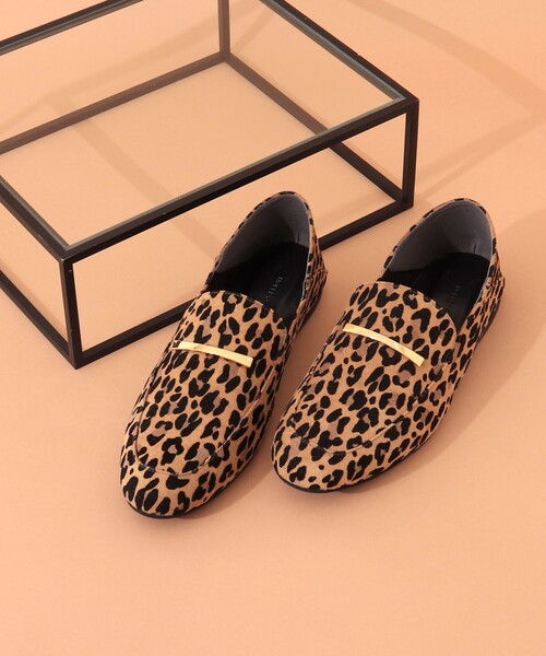 NOLLEY'S（ノーリーズ） ローファー レオパードスエードスリッパ