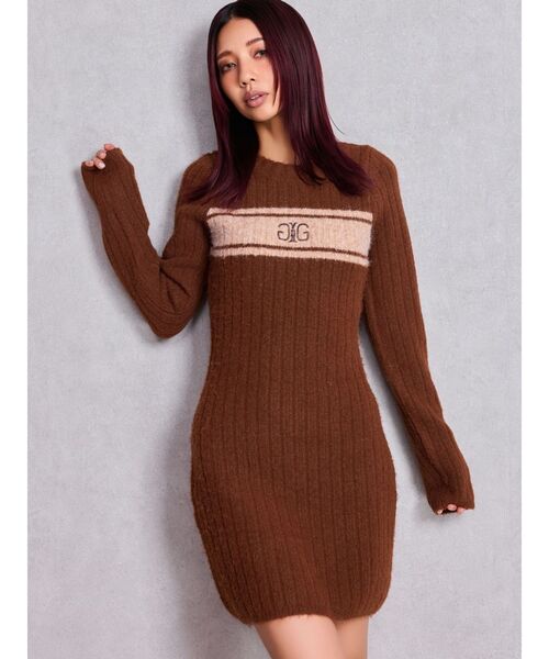 GYDA（ジェイダ） ワンピース Symmetry GYDAリブニットワンピース