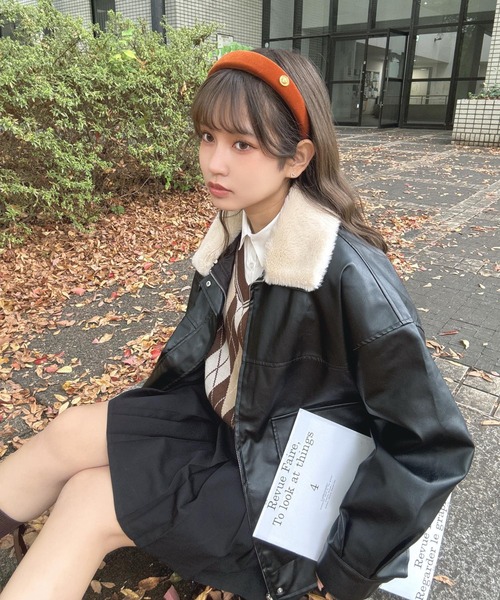 AS KNOW AS（アズノゥアズ） ブルゾン アウター 取り外し可能 ファー衿