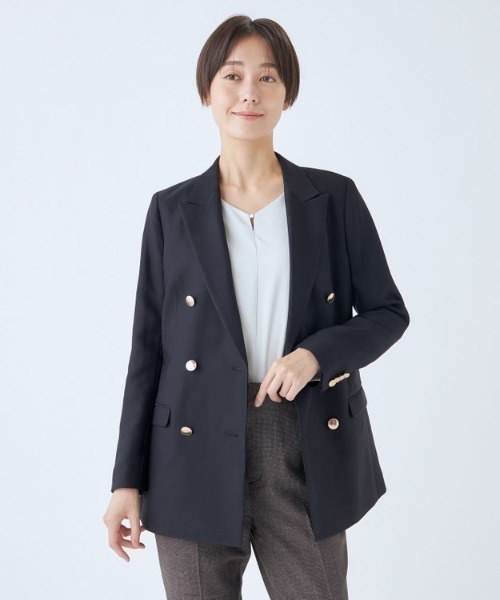 SUIT SELECT ジャケット テーラードジャケット 「秋冬」6釦2掛けダブル
