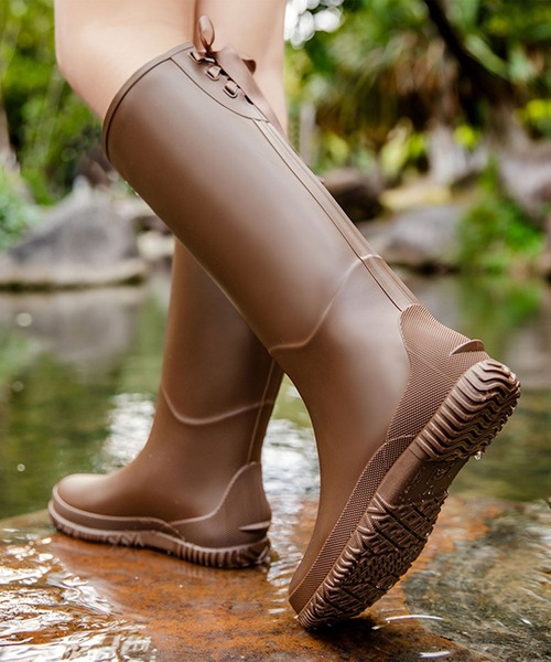 aimoha（アイモハ） 長靴 レインブーツ リボン付き中高筒レインブーツ