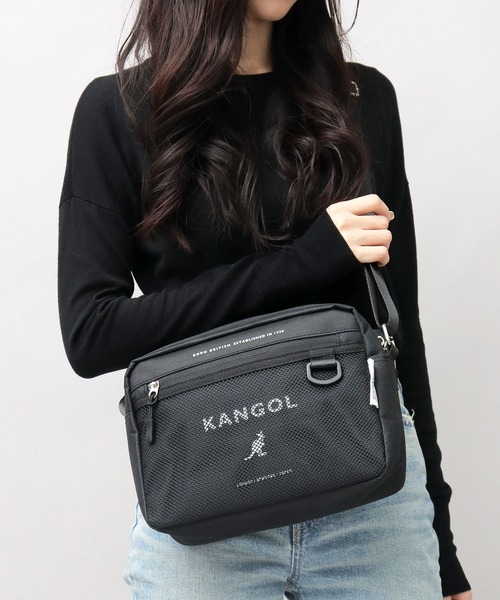 KANGOL（カンゴール） ショルダーバッグ メッシュポケット 横型