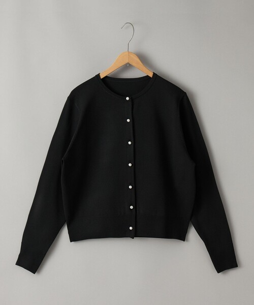 RONEL カーディガン ハイゲージパールボタンニットカーディガン