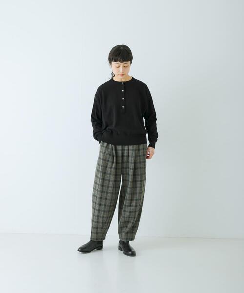 かぐれ パンツ ウールコットンチェックパンツ レディース : ZOZOTOWN